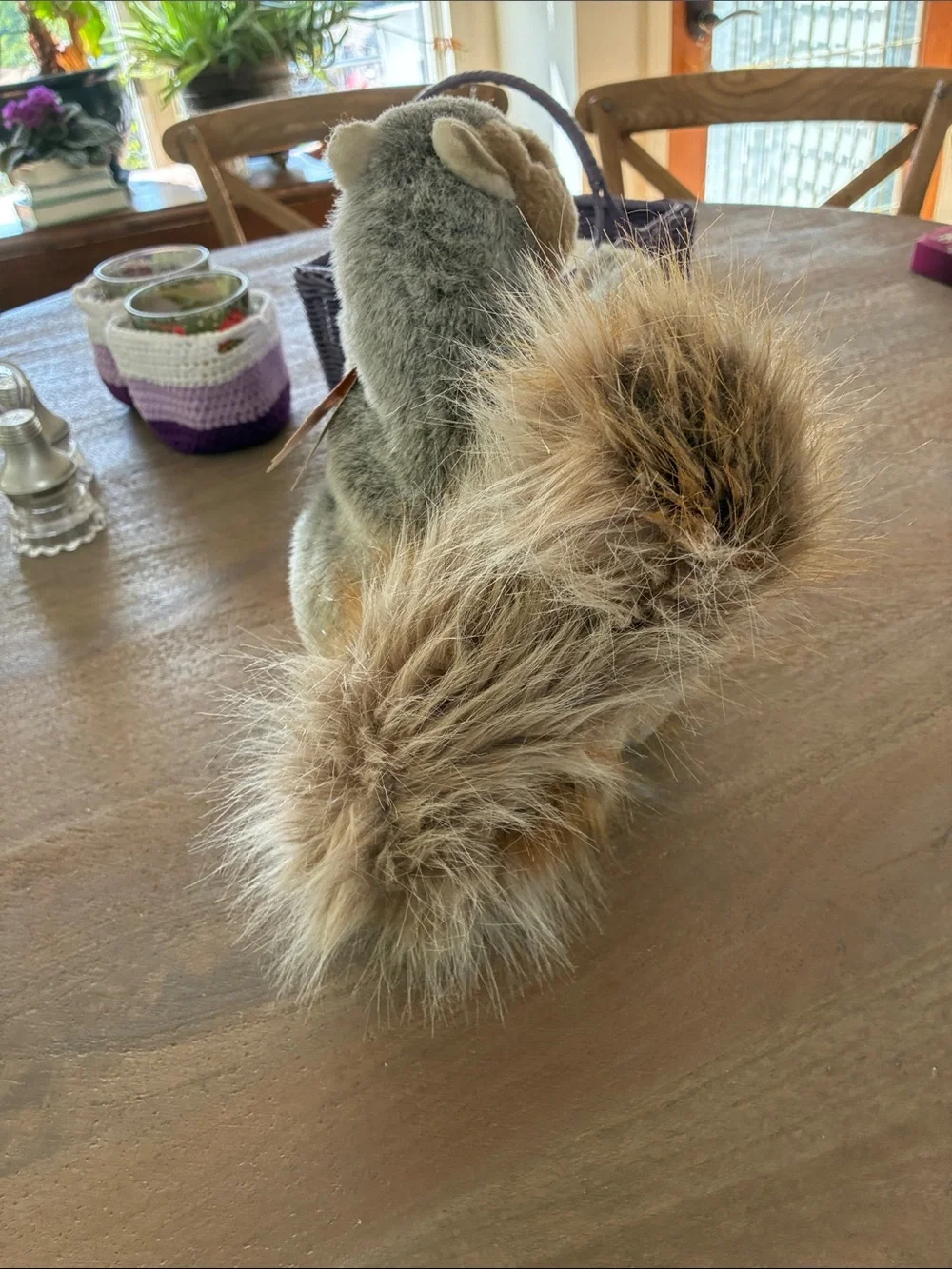 Folkmanis Gray Squirrel Puppet Plush Toy - Interactive Small Pet Toy